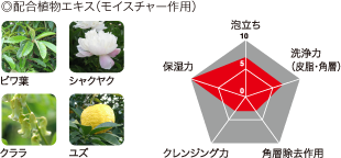 配合植物エキス(モイスチャー作用)