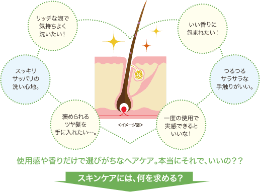 使用感や香りだけで選びがちなヘアケア。本当にそれで、いいの？？