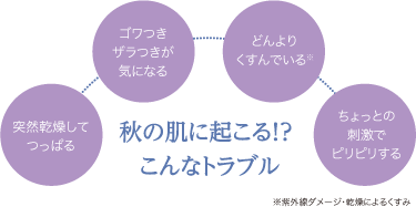 秋の肌に起こる!? こんなトラブル