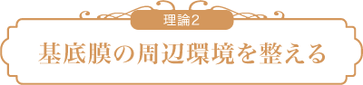 理論2:基底膜の周辺環境を整える