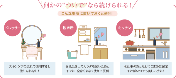 何かの“ついで”なら続けられる！こんな場所に置いておくと便利！