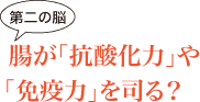 腸が「抗酸化力」や「免疫力」を司る？