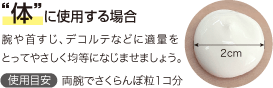 体に使用する場合