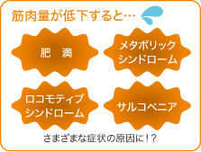 筋肉量が低下すると…