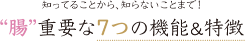 知ってることから、知らないことまで!“腸”重要な7つの機能&特徴