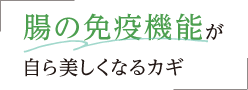腸の免疫機能が
						自ら美しくなるカギ