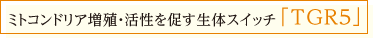 ミトコンドリア増殖・活性を促す生体スイッチ「TGR５」